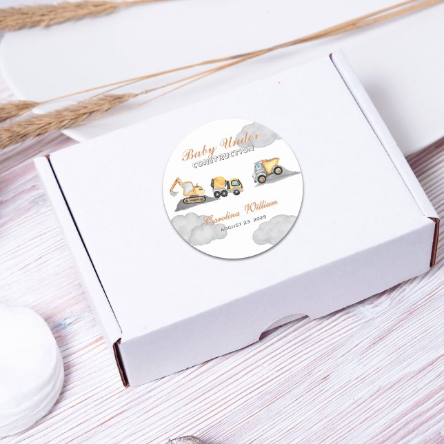 Adesivo Redondo Nuvens bebê em chá de fraldas (Criador carregado)