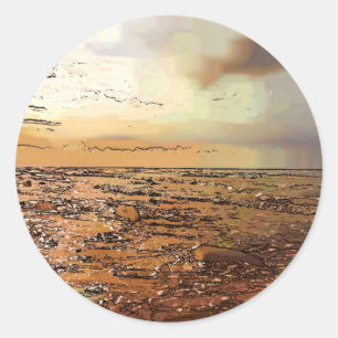 ADESIVO REDONDO NUVENS DE TEMPESTADE