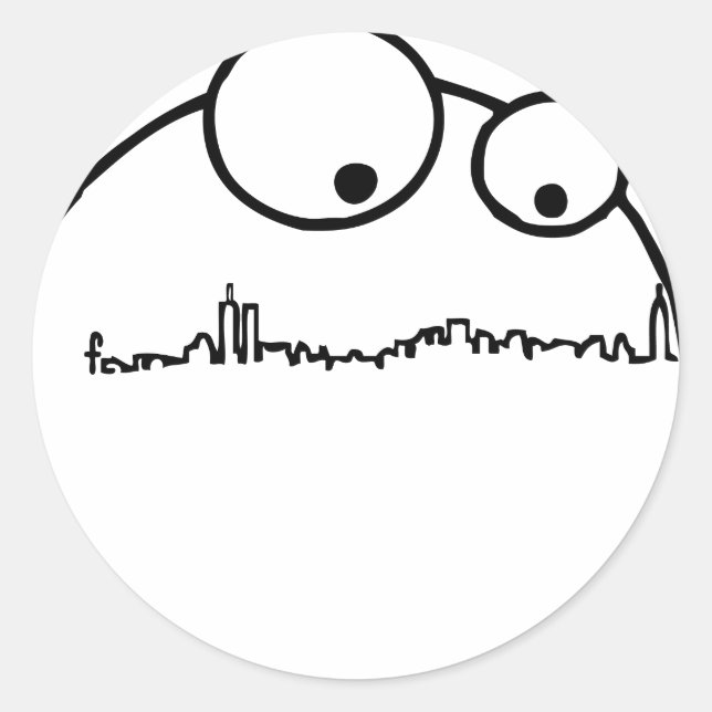 Adesivo Redondo NY Monster (Frente)