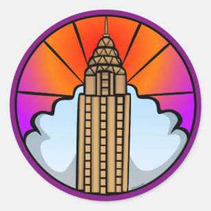 Adesivo Redondo NYC - Vidro Estacionado com Arranhura para Escrapo