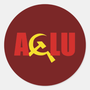 Adesivo Redondo O ACLU é comunista