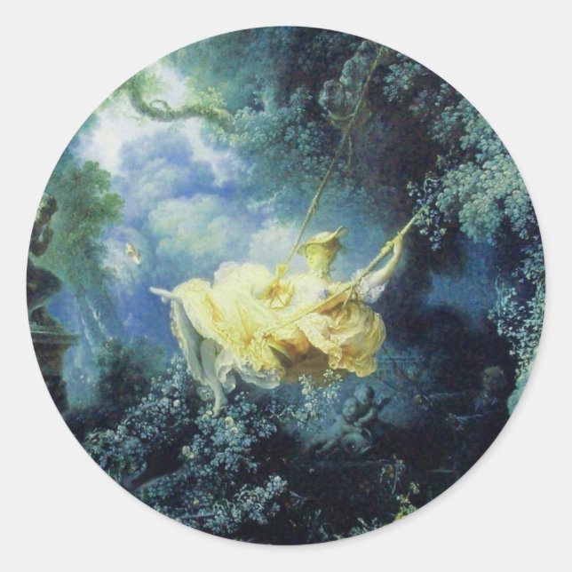 Adesivo Redondo O amarelo verde SWING (Frente)