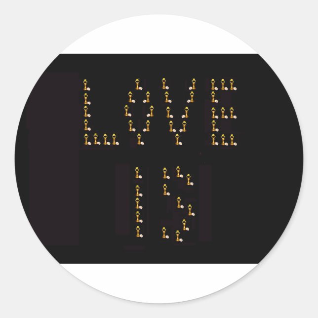 Adesivo Redondo O Amor (Frente)