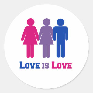 Adesivo Redondo O amor bissexual é amor