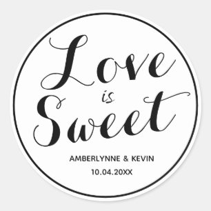 Adesivo Redondo O amor branco e negro é doce