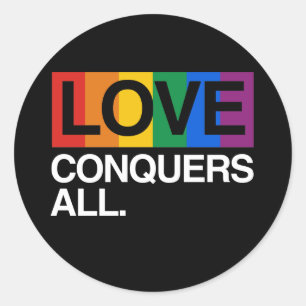 ADESIVO REDONDO O AMOR CONQUISTA TUDO - .PNG