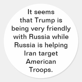 Adesivo Redondo O Amor de Trump pela Rússia Hankamer Artjunkhaus A
