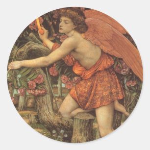 Adesivo Redondo O amor e a donzela de John Stanhope