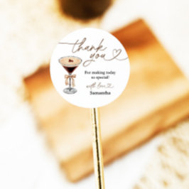 Adesivo Redondo O Amor É Criar Chá de panela Espresso Martini