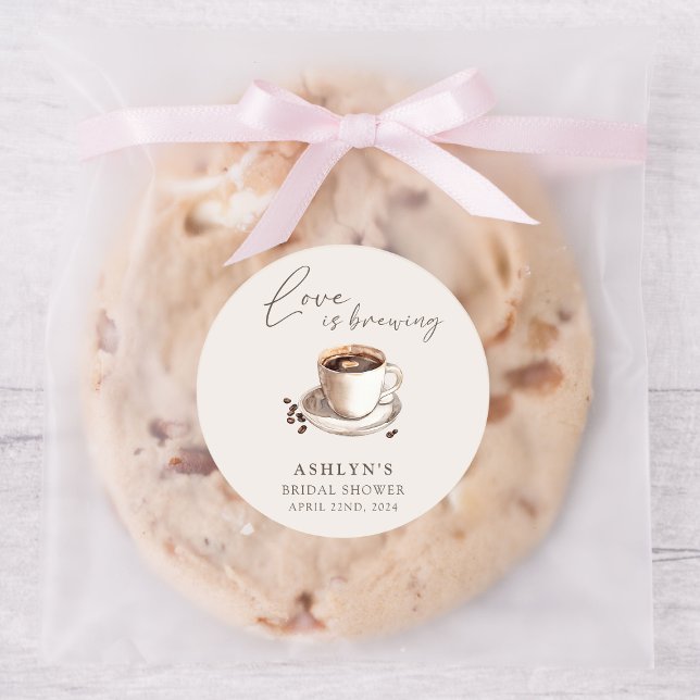 Adesivo Redondo O amor é criar Chá de panela Sticker (Criador carregado)