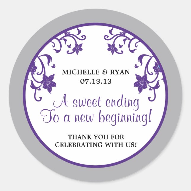 Adesivo Redondo O amor é doce - Flores (Frente)