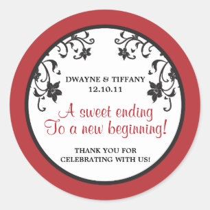 Adesivo Redondo O amor é doce - Flores