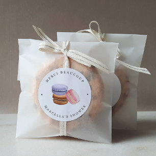 Adesivo Redondo O Amor é Doce (Macarons) Chá de Noiva