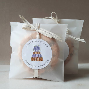 Adesivo Redondo O Amor é Doce (Macarons) Chá de Noiva
