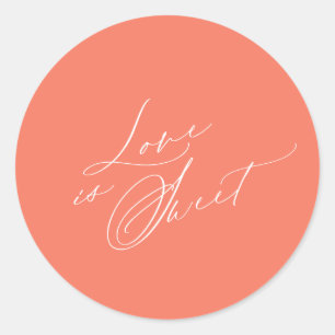 Adesivo Redondo O Amor é Doce – Romântico