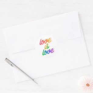 Adesivo Redondo O amor é LGBT
