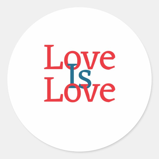 Adesivo Redondo O amor é o orgulho vermelho vermelho Junho Texto s (Frente)