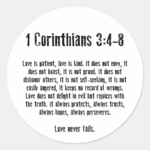 Adesivo Redondo O amor é paciente