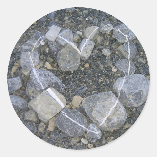 Adesivo Redondo O amor é Rock Solid (Frente)