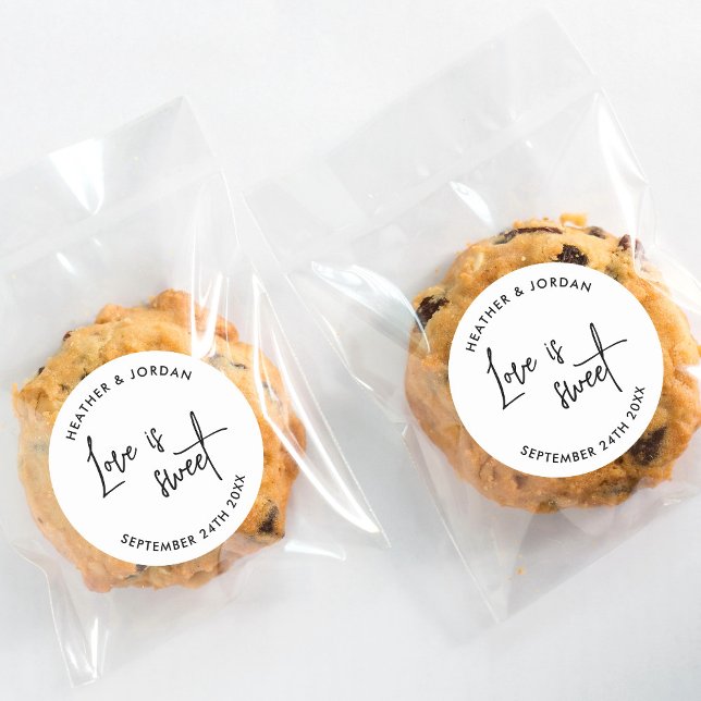 Adesivo Redondo O Amor É Um Amor Moderno De Casamento (Criador carregado)