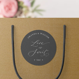 Adesivo Redondo O Amor É Um Bom Casamento