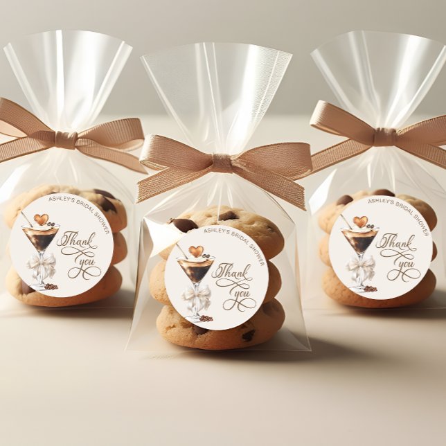 Adesivo Redondo O Amor Está Fermentando Espresso Martini Chá de No (Criador carregado)