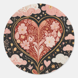 Adesivo Redondo O amor está no ar