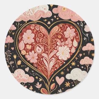 Adesivo Redondo O amor está no ar