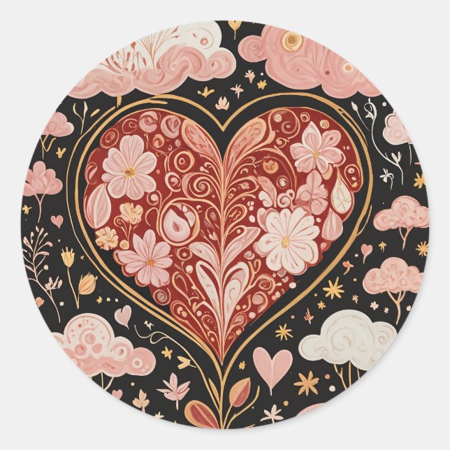 Adesivo Redondo O amor está no ar (Frente)