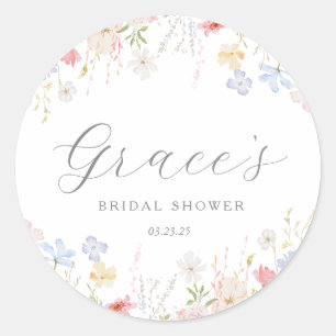 Adesivo Redondo O Amor Está No Bloom Chá de panela.