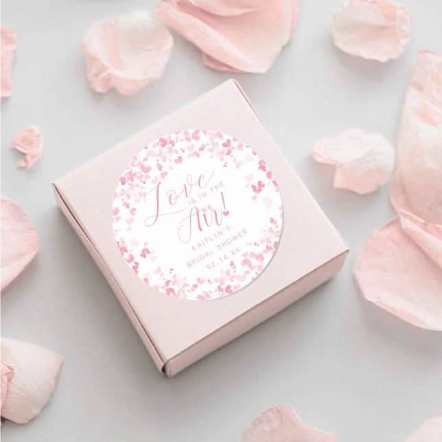 Adesivo Redondo O Amor Está No Chá de panela Do Ar (Criador carregado)