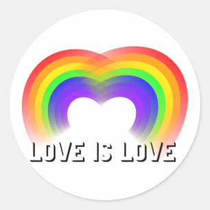 ADESIVO REDONDO O AMOR LGBT É AMOR