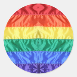 Adesivo Redondo O amor LGBTQ LGBT Orgulho gay do Arco-Íris é amor