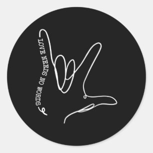 Adesivo Redondo O Amor Não Precisa De Palavra Autismo Autismo Sens