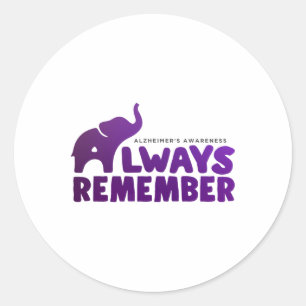 Adesivo Redondo O Amor Nunca Esquece Heimerheimer Elefante