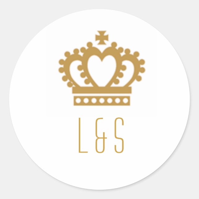 Adesivo Redondo O Amor Regal (Frente)