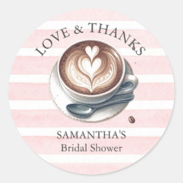 Adesivo Redondo O Amor Rosa Está A Criar Chás de panela