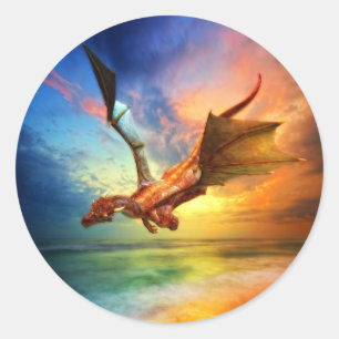 Adesivo Redondo O Ano do Dragão