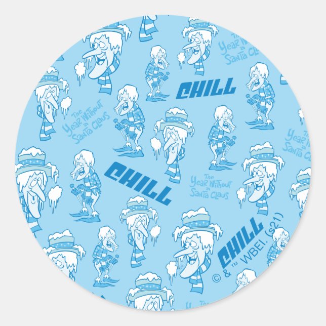 Adesivo Redondo O ANO SEM PADRÃO SANTA CLAUS™ Snow Miser (Frente)