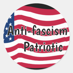 Adesivo Redondo O anti-fascismo é Patriótico