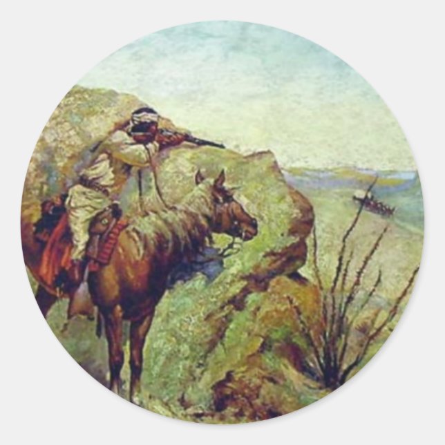 Adesivo Redondo O Apache (Frente)