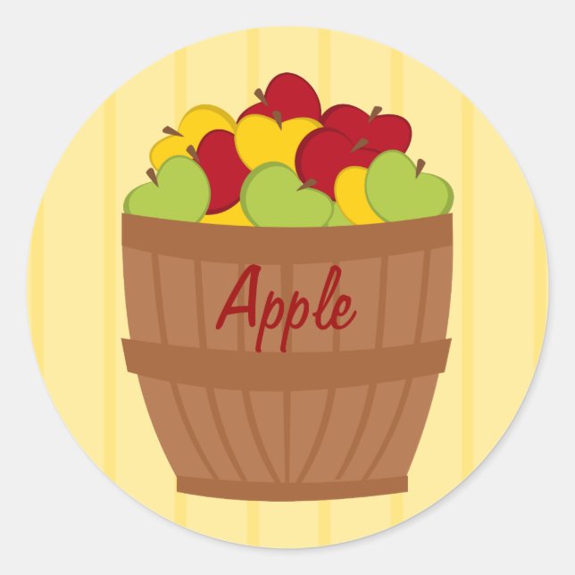 Adesivo Redondo O Apple Baket (Frente)