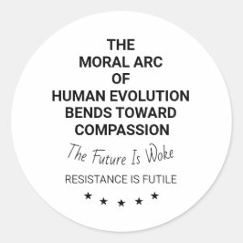 Adesivo Redondo O Arco Moral da Evolução Humana