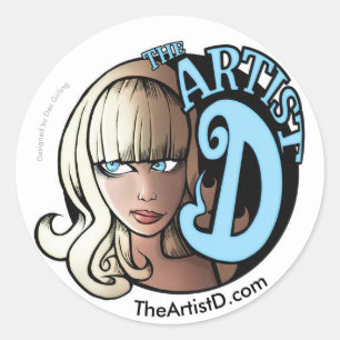 Adesivo Redondo O artista D de Daz Girling Sticker (pequeno)