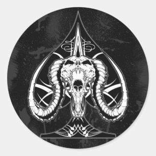 Adesivo Redondo O Ás das Espadas