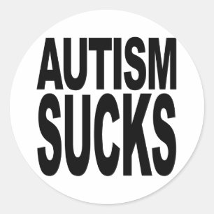 Adesivo Redondo O autismo suga