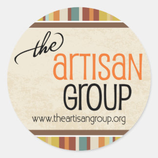 Adesivo Redondo O Autocolante do Grupo Artisan