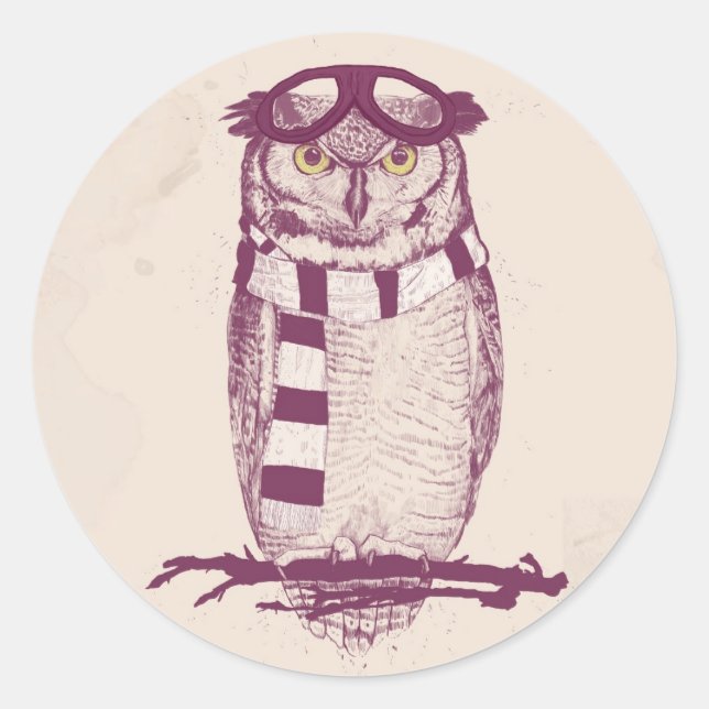 Adesivo Redondo O aviador (Frente)