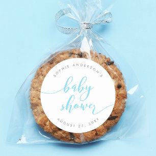 Adesivo Redondo O azul relaxa o chá de fraldas do roteiro