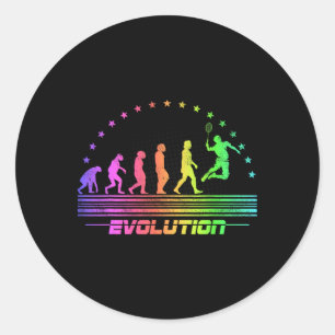 Adesivo Redondo O Badminton Evolui O Trapaceiro Masculino